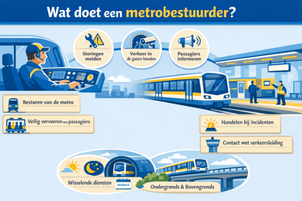 Alles over het beroep metrobestuurder Wat doet een metrobestuurder